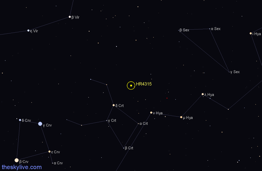 Finder chart HR4315 star