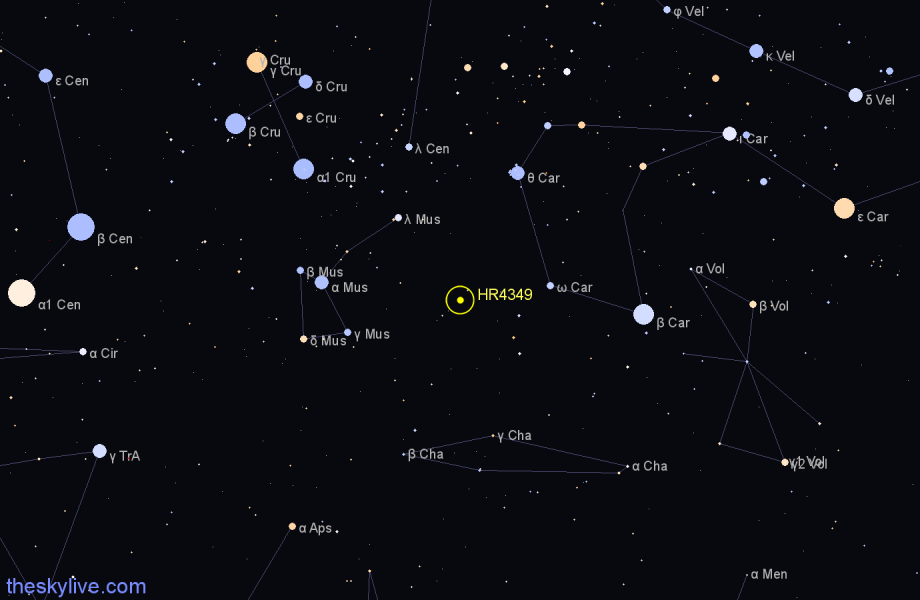 Finder chart HR4349 star