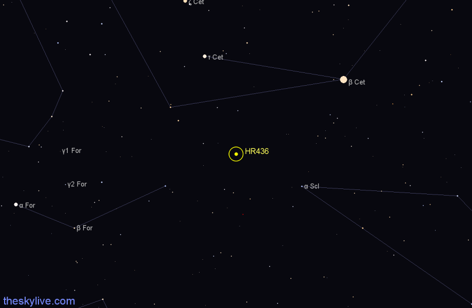 Finder chart HR436 star