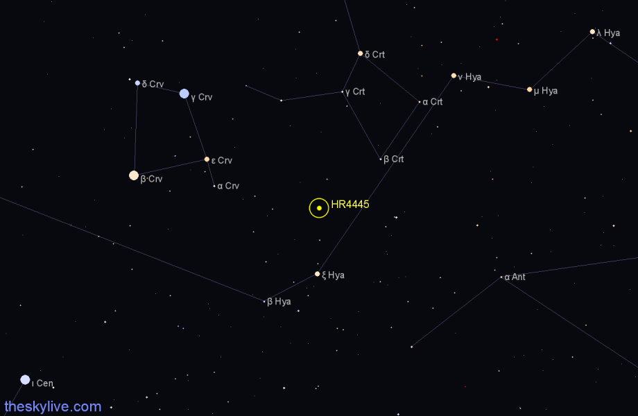 Finder chart HR4445 star