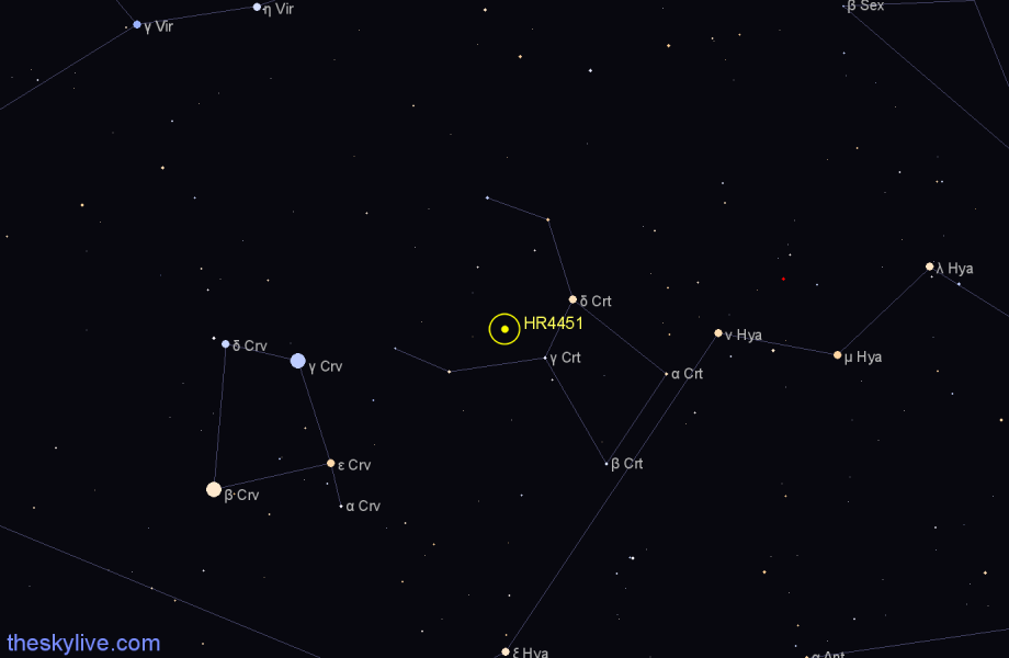 Finder chart HR4451 star