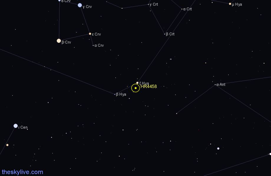 Finder chart HR4458 star