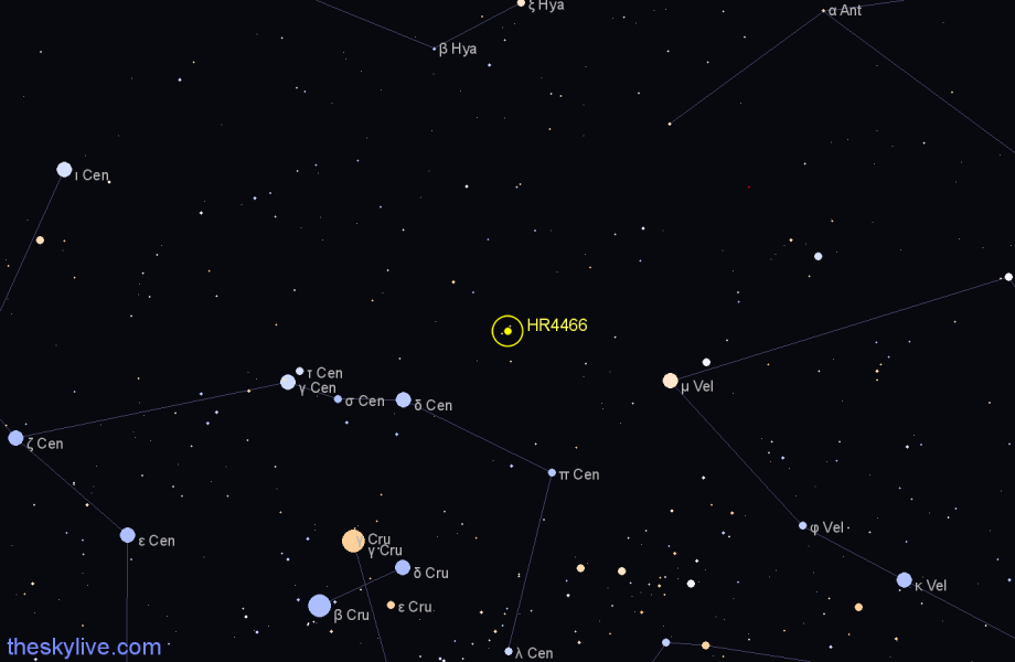 Finder chart HR4466 star