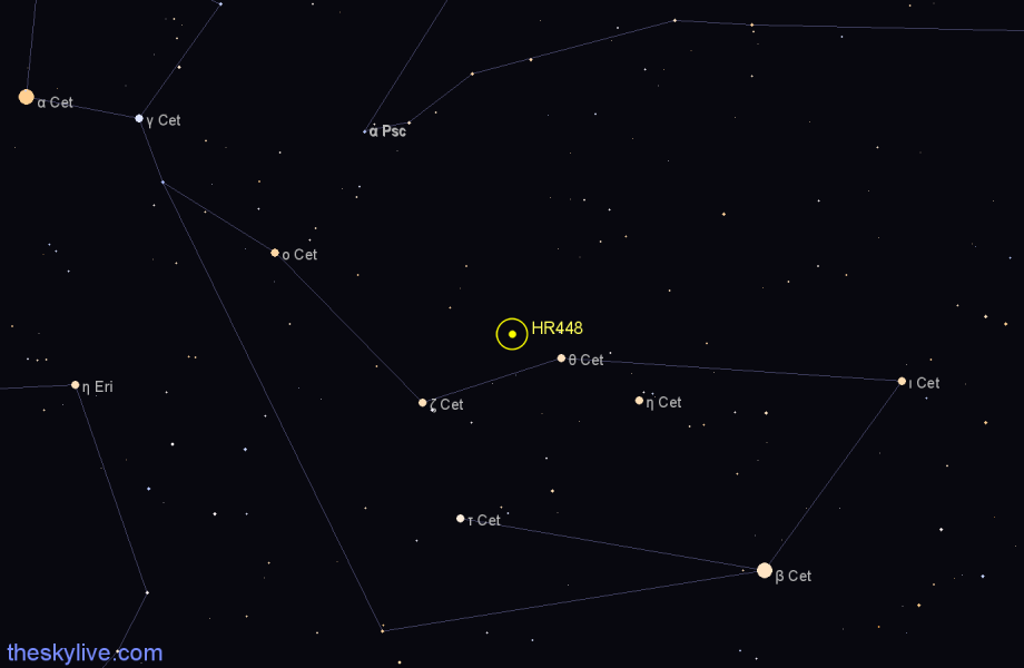 Finder chart HR448 star