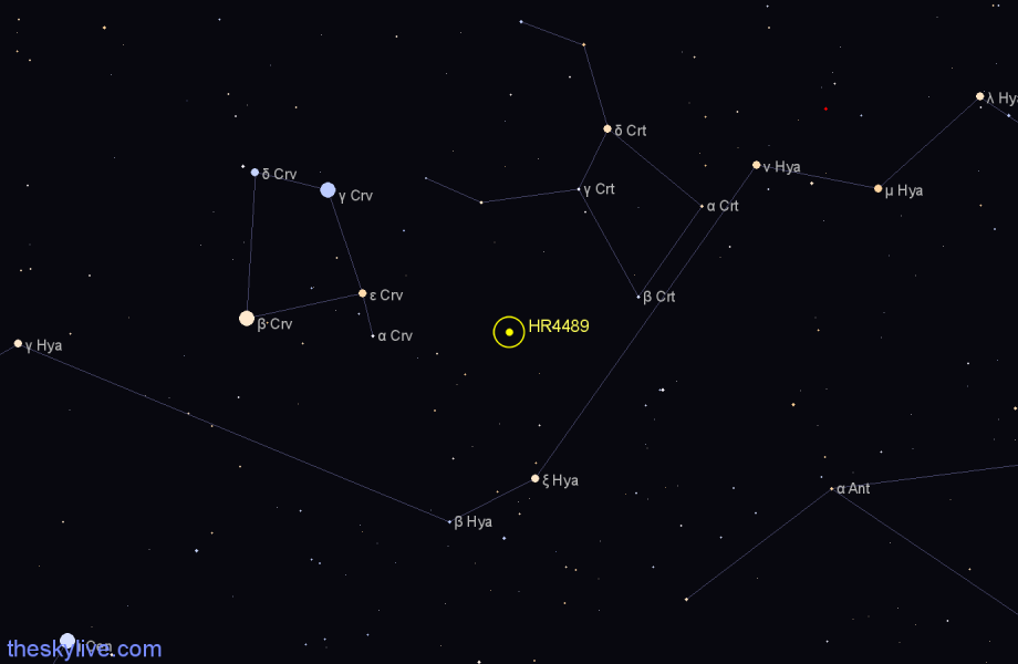 Finder chart HR4489 star