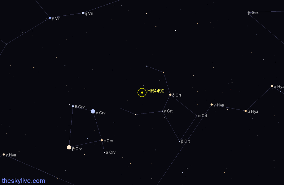 Finder chart HR4490 star