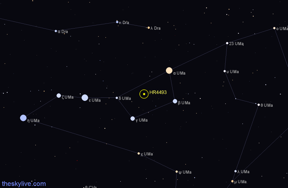 Finder chart HR4493 star