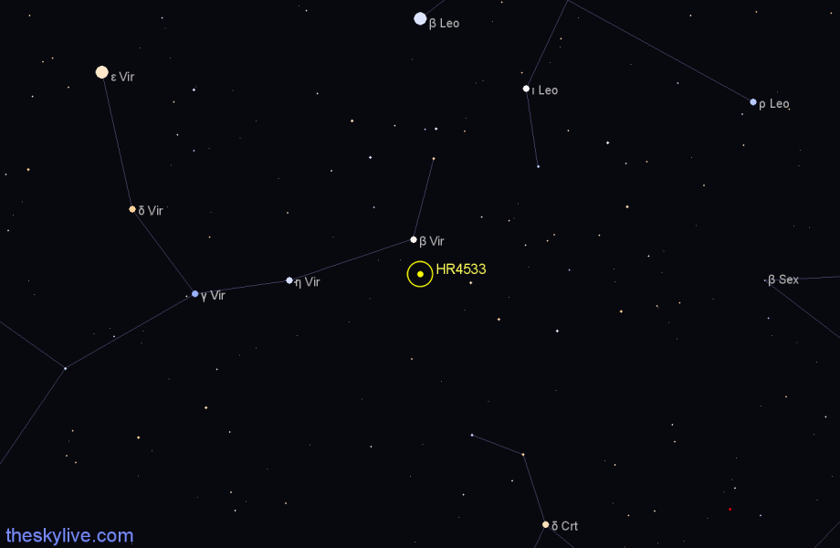 Finder chart HR4533 star