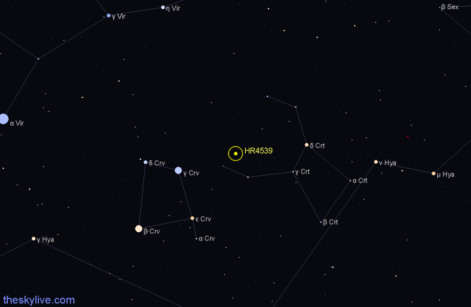Finder chart HR4539 star
