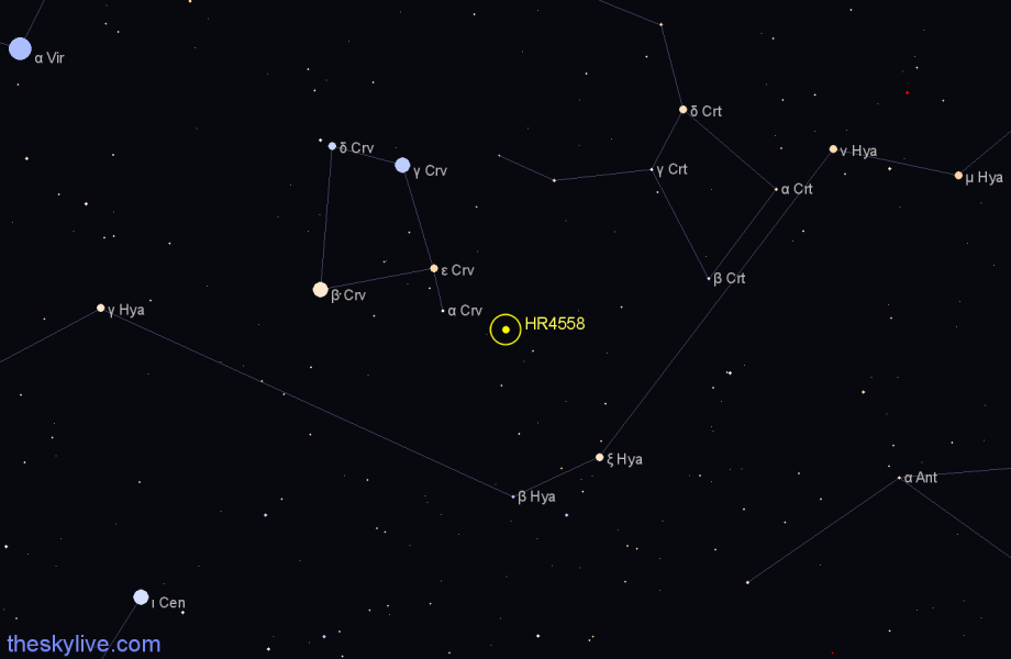Finder chart HR4558 star
