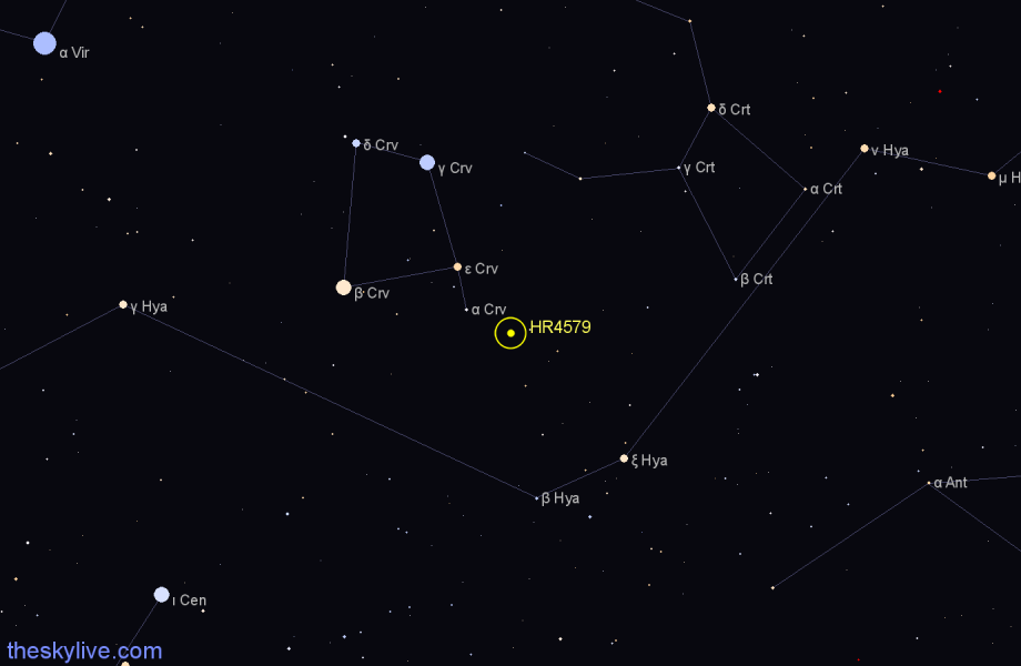 Finder chart HR4579 star