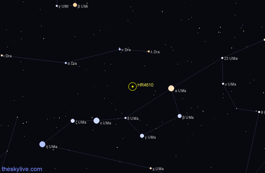 Finder chart HR4610 star