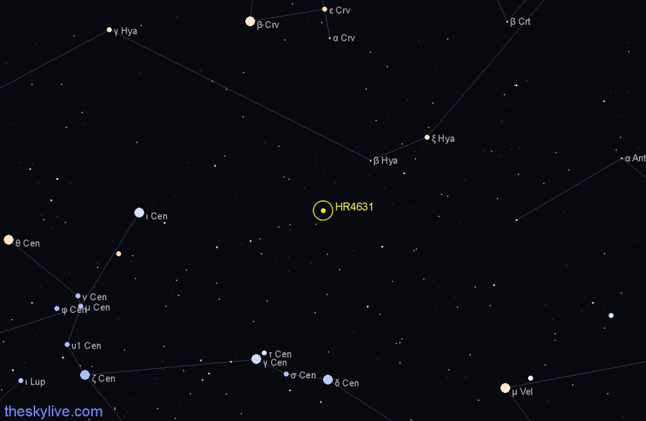Finder chart HR4631 star