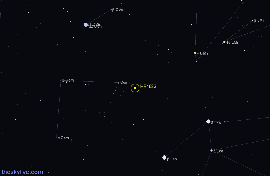 Finder chart HR4633 star