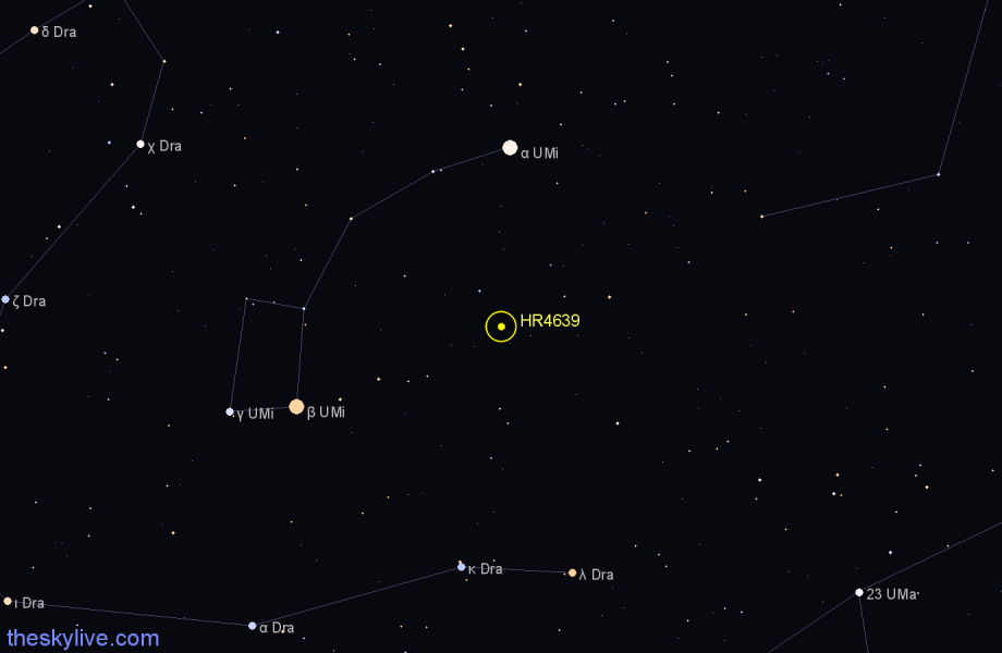 Finder chart HR4639 star