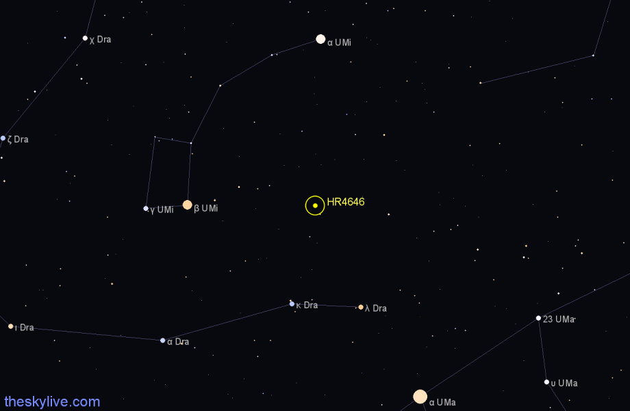 Finder chart HR4646 star