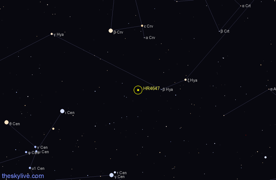 Finder chart HR4647 star