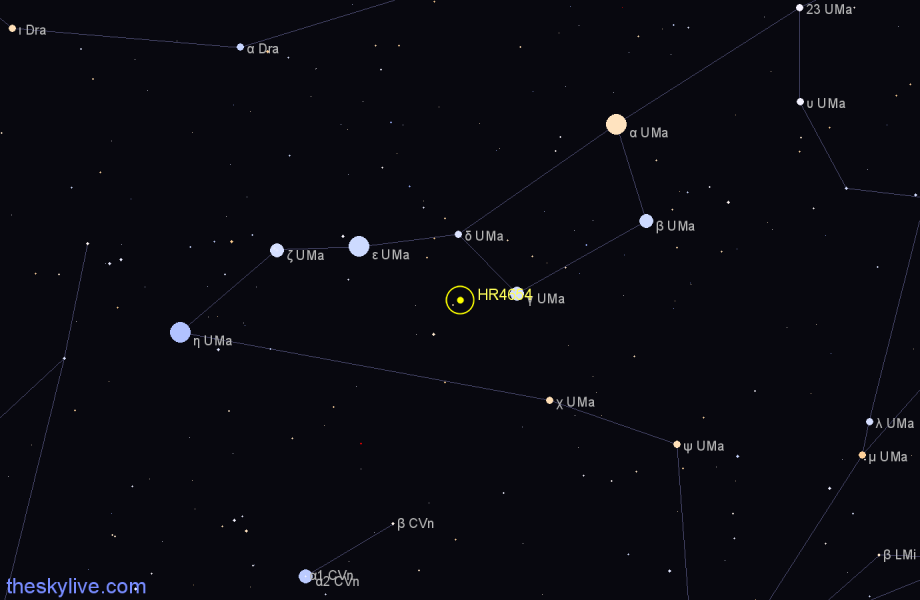 Finder chart HR4654 star