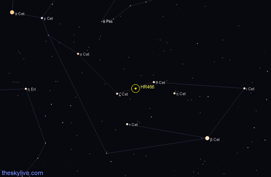 Finder chart HR466 star