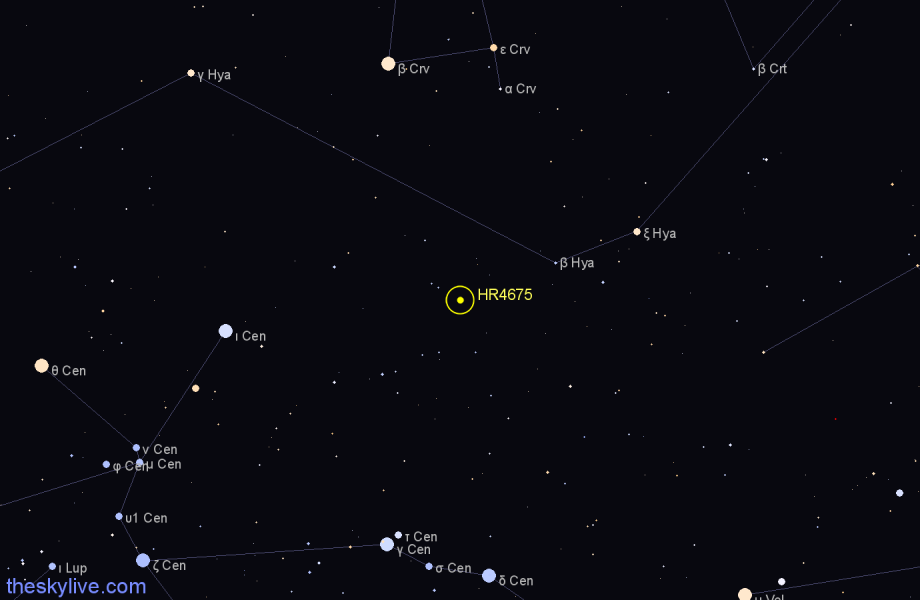Finder chart HR4675 star