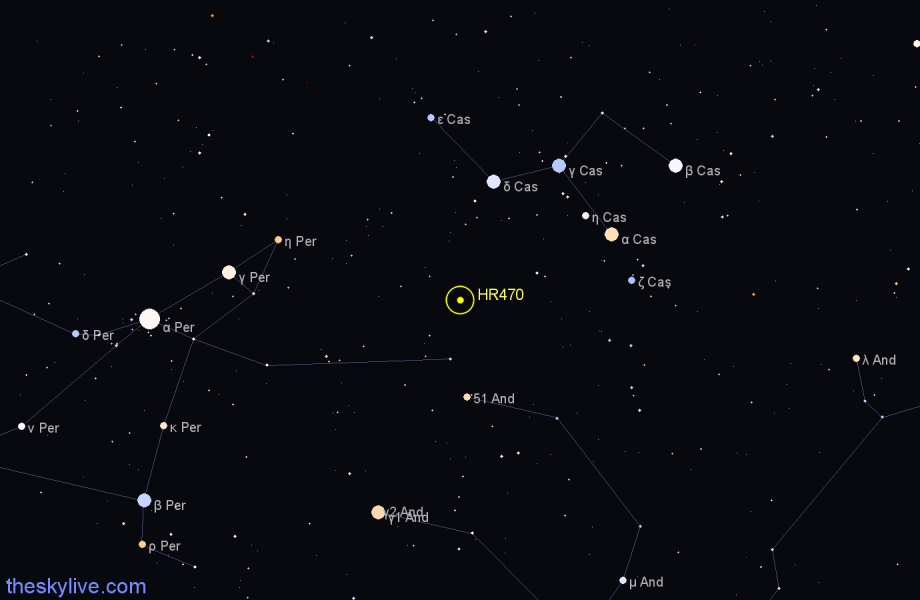 Finder chart HR470 star