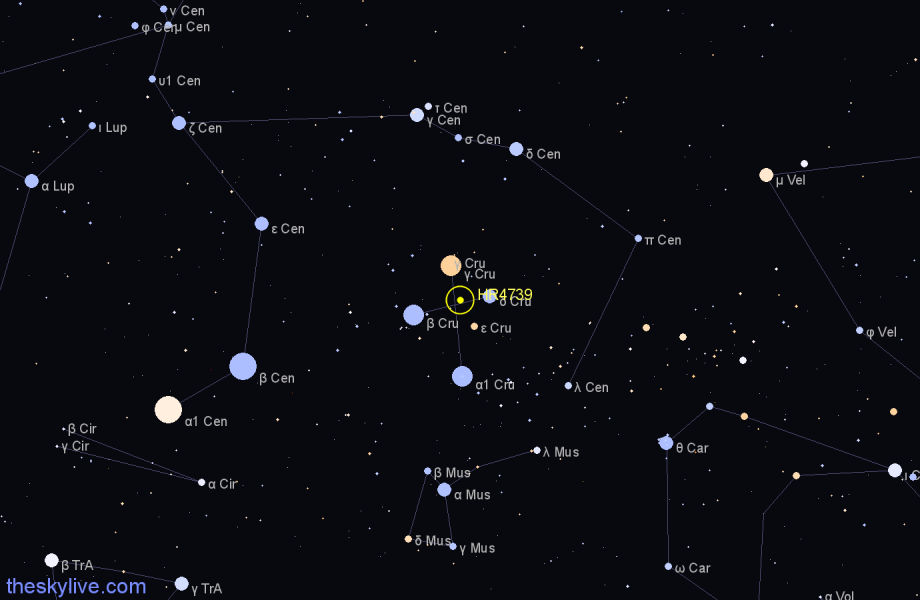 Finder chart HR4739 star