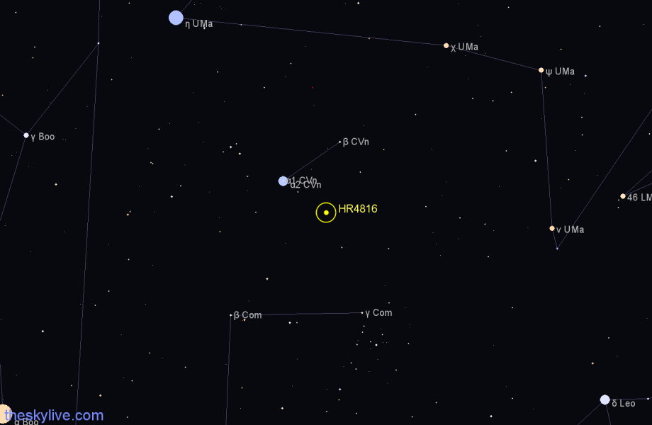 Finder chart HR4816 star