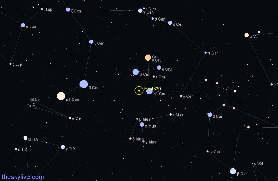 Finder chart HR4830 star
