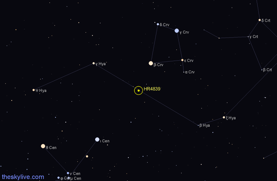 Finder chart HR4839 star