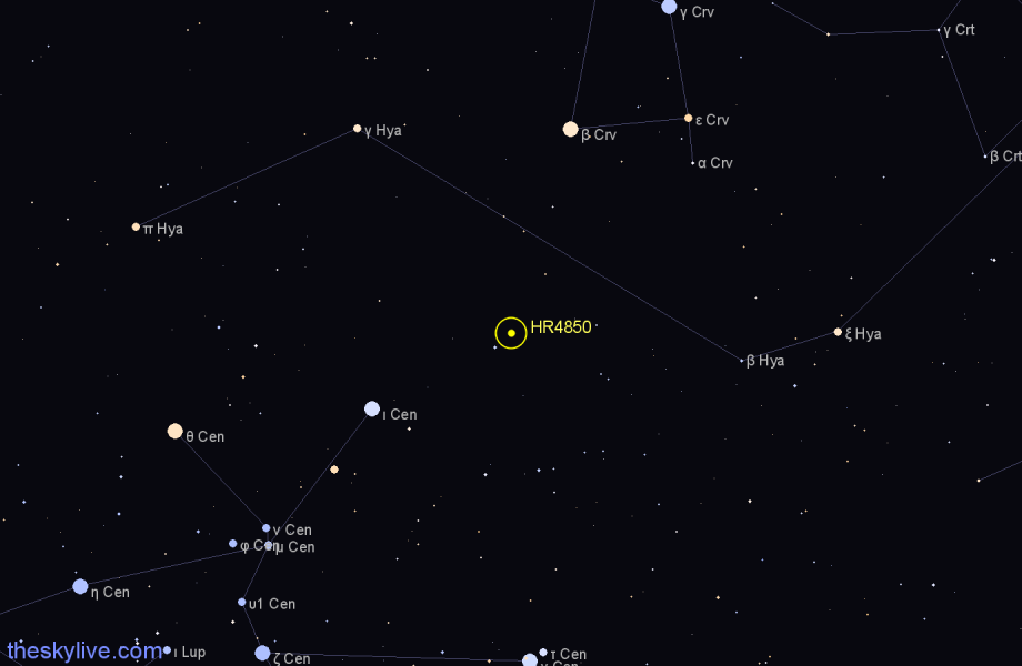 Finder chart HR4850 star