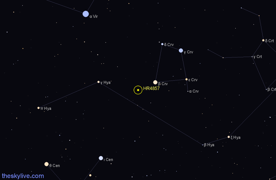Finder chart HR4857 star
