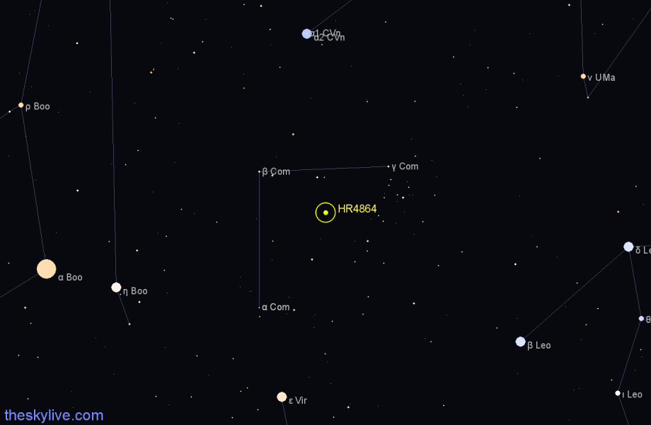 Finder chart HR4864 star
