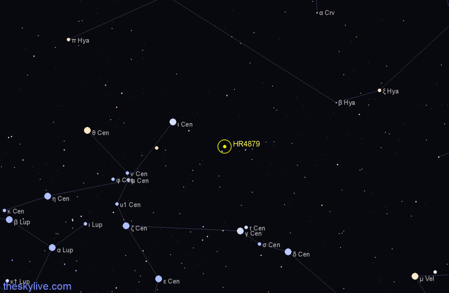 Finder chart HR4879 star