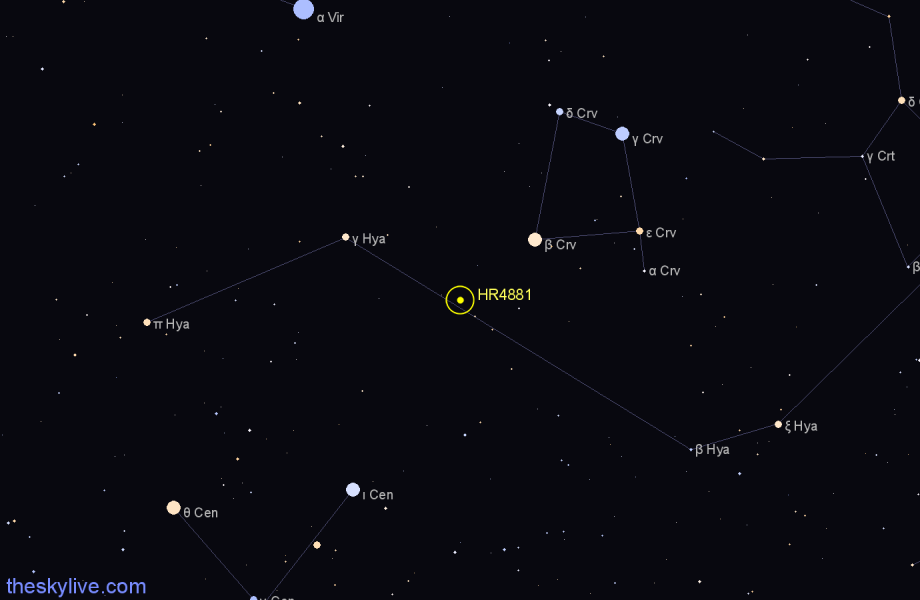 Finder chart HR4881 star