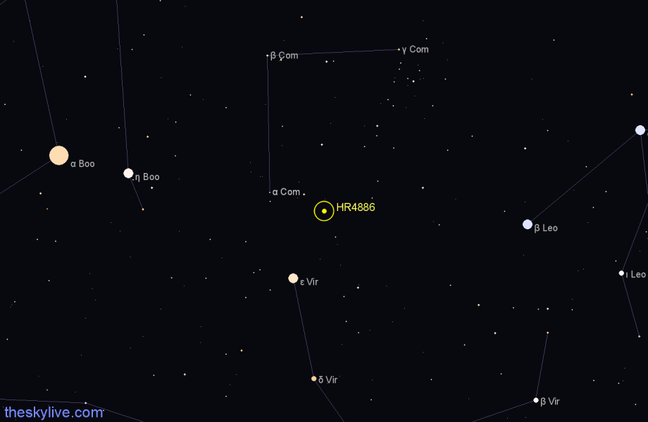 Finder chart HR4886 star
