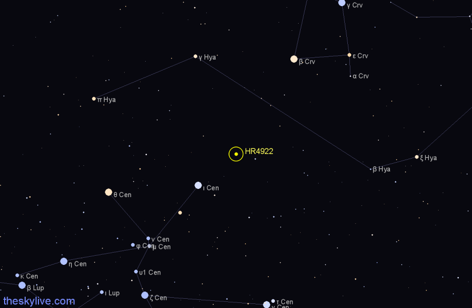 Finder chart HR4922 star