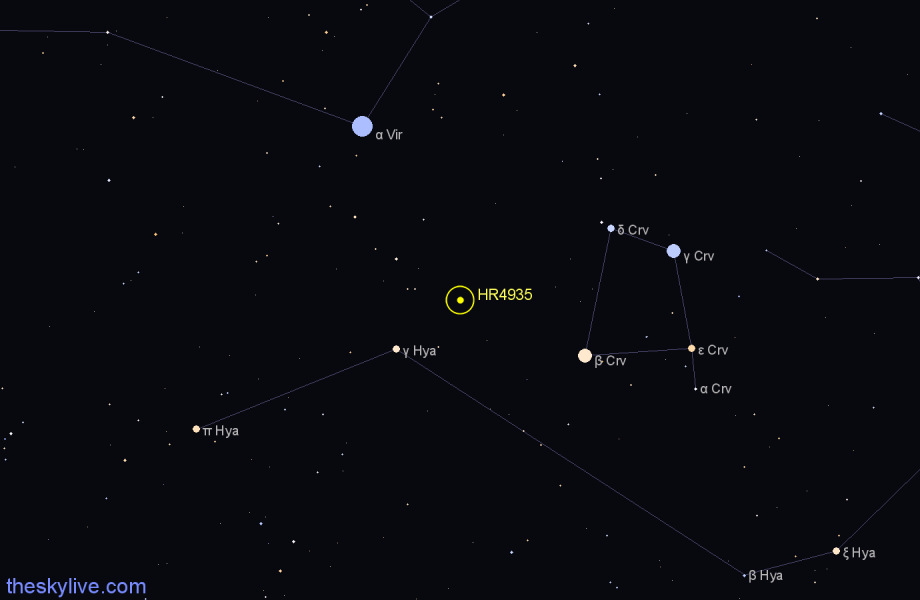Finder chart HR4935 star