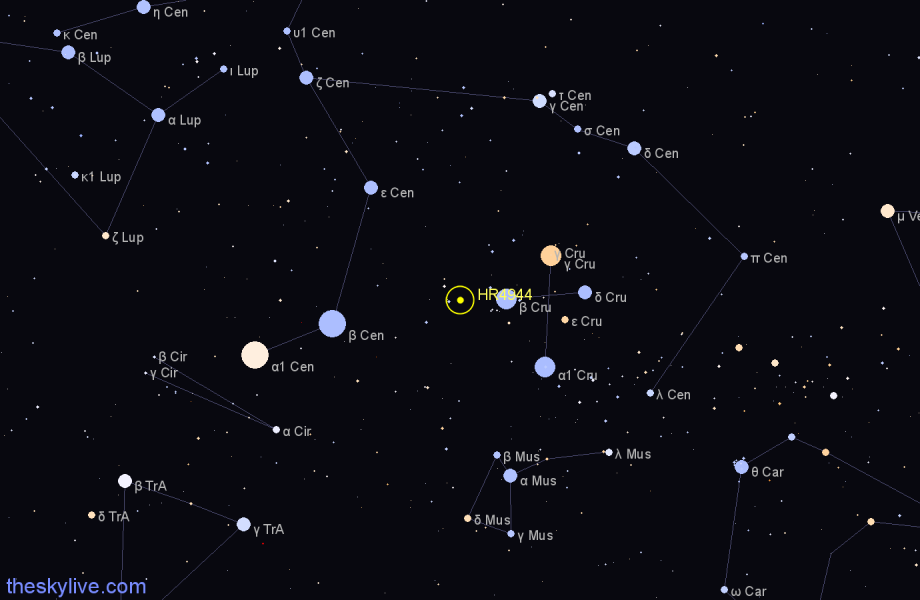 Finder chart HR4944 star