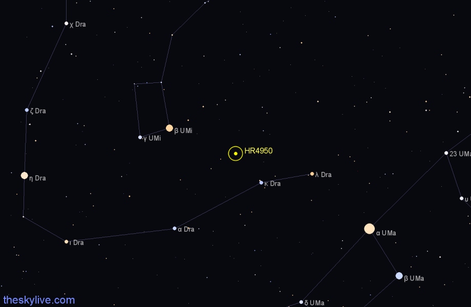 Finder chart HR4950 star