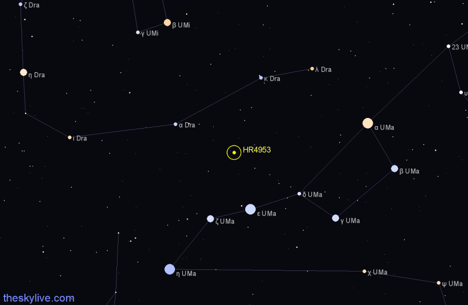 Finder chart HR4953 star