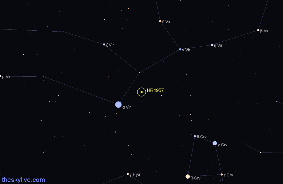 Finder chart HR4957 star