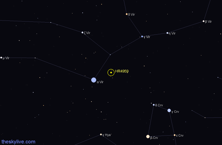 Finder chart HR4959 star