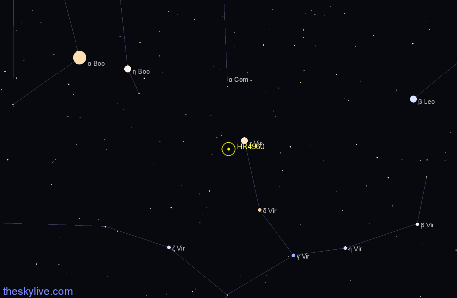 Finder chart HR4960 star