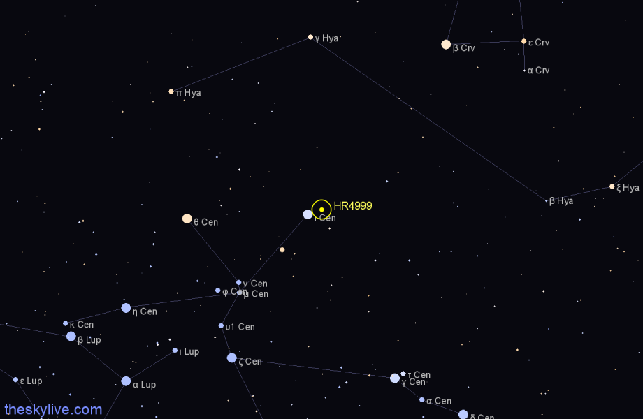 Finder chart HR4999 star