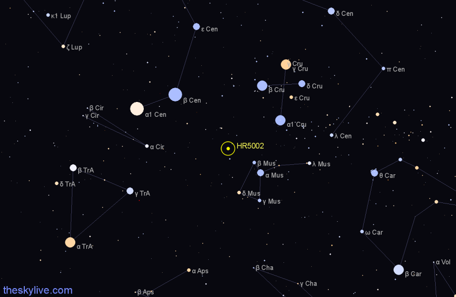 Finder chart HR5002 star