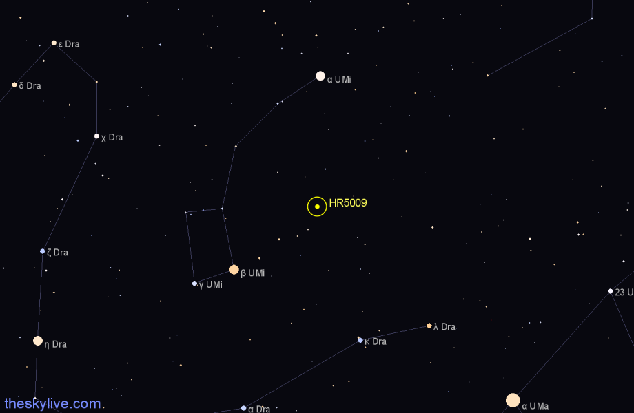 Finder chart HR5009 star