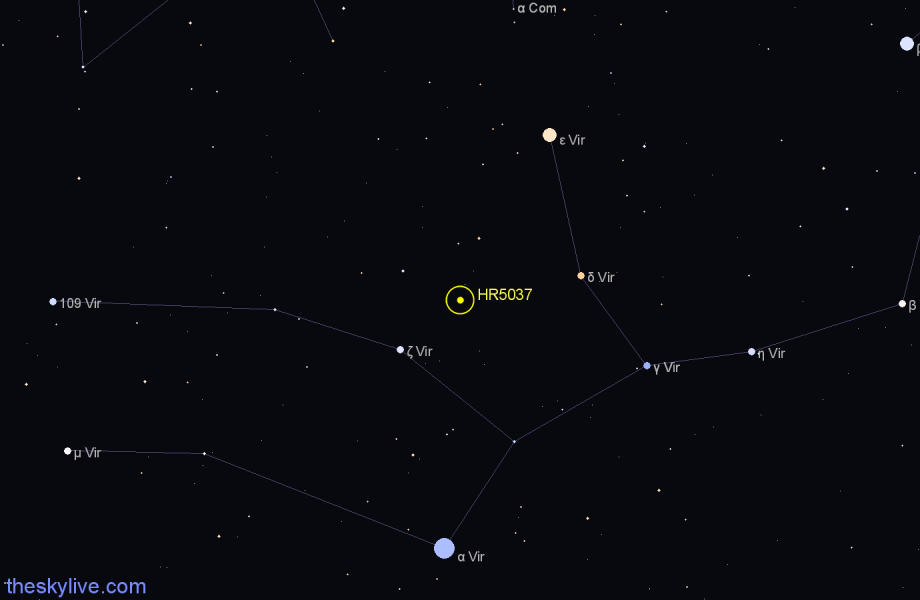 Finder chart HR5037 star