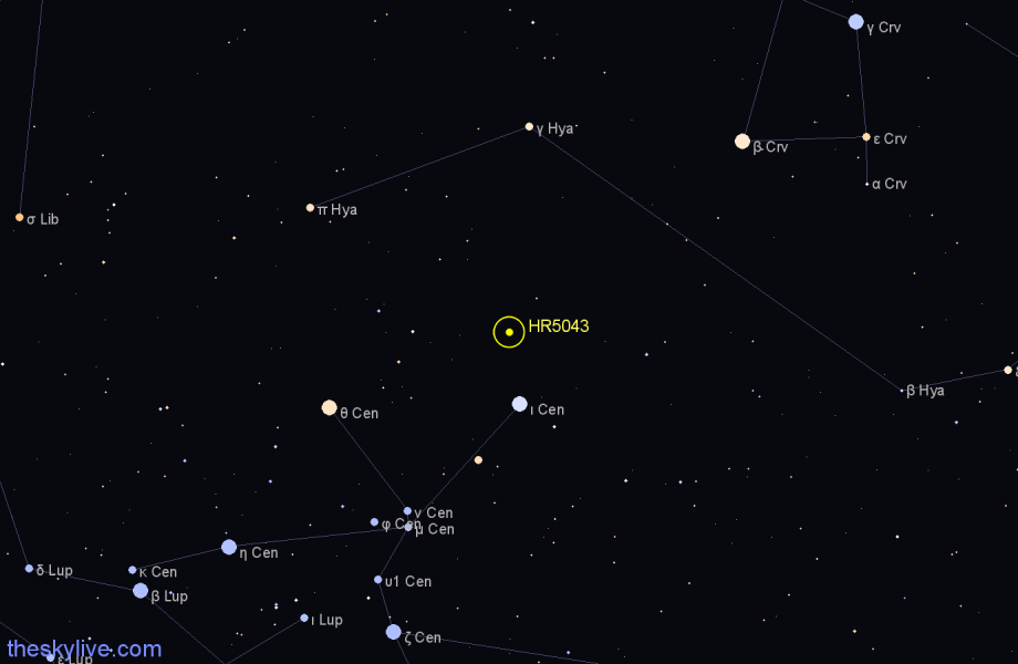 Finder chart HR5043 star