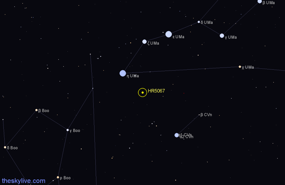 Finder chart HR5067 star