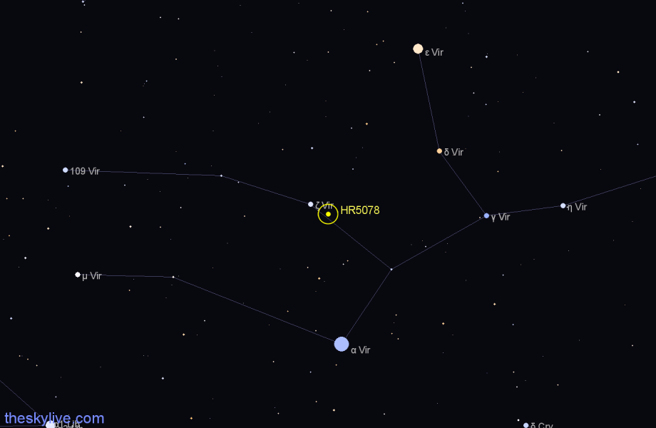Finder chart HR5078 star